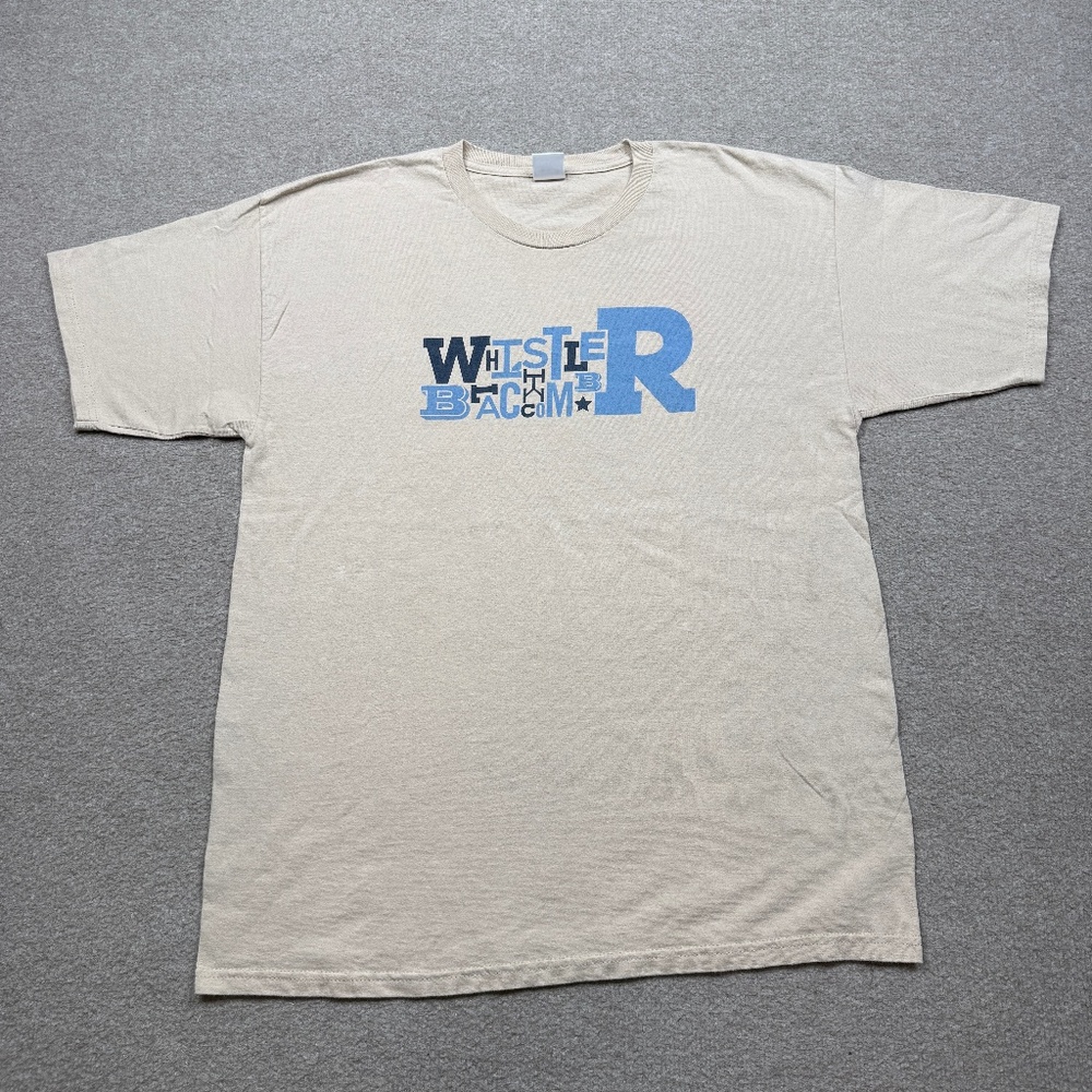 Whistler Blackcomb Shirt Mens Extra Large Beige Short Sleeve Vintage Y2k